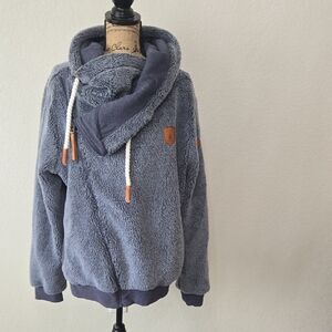 Wanakome Blue Sherpa Hoodie